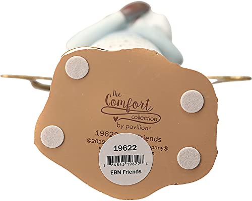 Pavilion Gift Company Friendship Fills Our Heart with Happiness-7.5 Inch African American Bunny Collectible Resin Angel Figurine, White 19622
