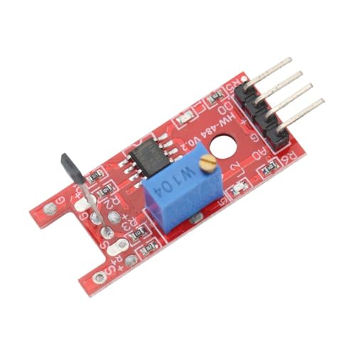 KY-024 Linear Magnetic Hall Sensor DC 5V LM393 Hall Effect Sensor with Magnetic Induction Probe Applicable for Motor Speed and Position Detection for Arduino (Pack of 3)