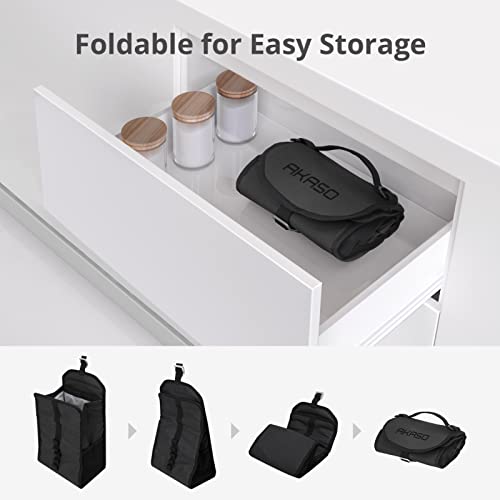 AKASO Insulated Cooler Lunch Bag Packable Lunch Box 12 Can Cooler Bag with Adjustable Shoulder Strap for Office Picnic, Black