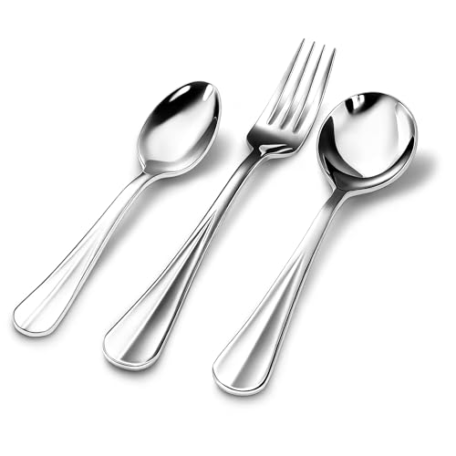 18/10 Stainless Steel Soup Spoons,Round Soup Spoons,7 inch,Set of 12