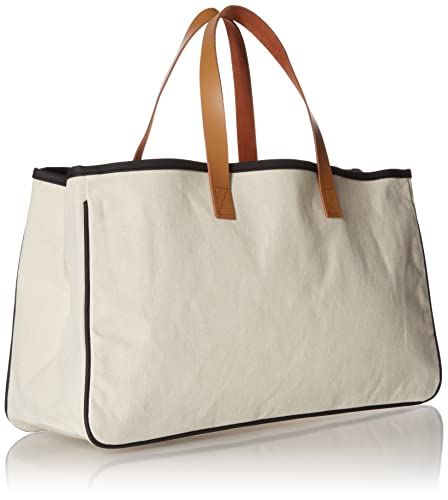 Santa Barbara Design Studio Womens Tote - Cotton Canvas Shoulder Bag with Leather Handles and Waterproof Lining, Large, Lake Life