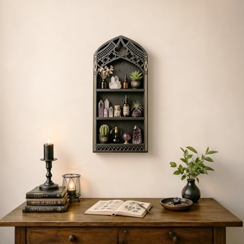 Trinket Shelf, Gothic Decor for Wall, Goth Room Decor, Crystal Display