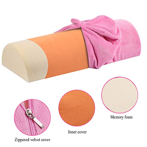 Large Memory Foam Bolster Pillow Back Pain Relief Lumbar, Neck Legs Ankle and Knee Support Pillow