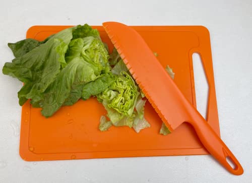 jawbush 11" Plastic Serrated Knives Set to Cut Salad, Bread, Brownies or Lasagna, Professional Large Lettuce Knife to Prevent Turning Brown, Nylon Knife for Nonstick Pans, Durable Chef's Knife, 4 Pcs 4 Pack