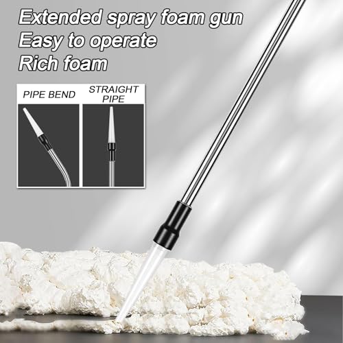 Yanzilongcn 4-piece professional foam spray gun extension kit with tubular adhesive dispenser accessories