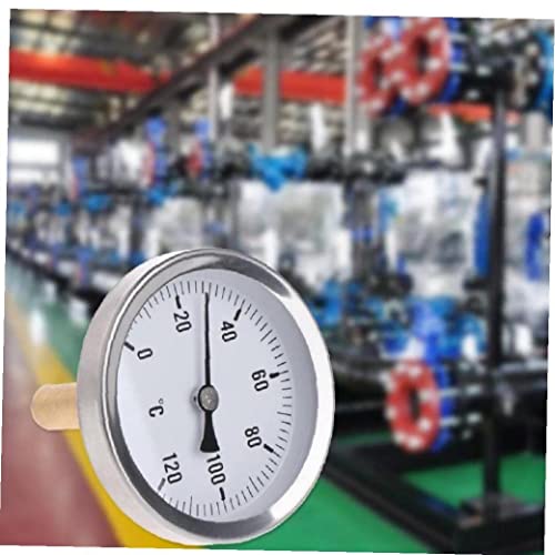 zalati Thermometer with 63mm Dial Horizontal Aluminum Temperature Meter for Liquid Water Oil Tank