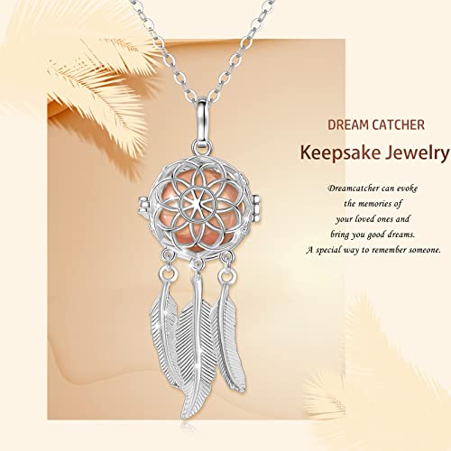 INFUSEU Unique Urn Necklaces for Ashes for Women, Cremation Jewelry for Human Pet Ashes, 24 Inch Chain Gold Plated Rose Gold