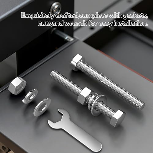 GAGIRA 304 stainless steel 1/2-13 x 2-1/2 inch hex head fully threaded bolts with nuts and spacers