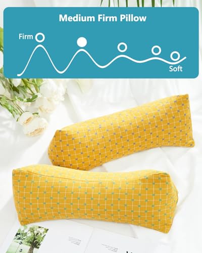 Triangle Buckwheat Pillow for Sleeping, Adjustable Firmness Wedge Cushion