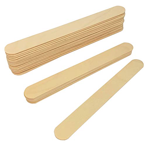100 Wooden Sticks and Wooden Mouth Spatula 100 pieces (Pack of 1)