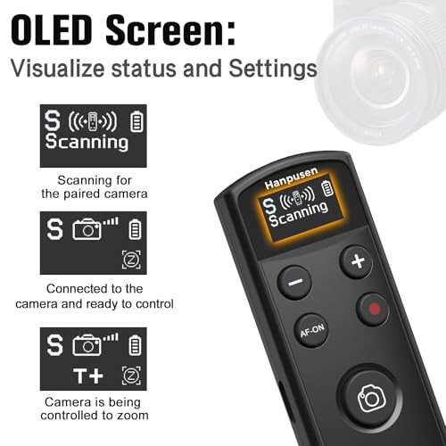 for Sony Rechargeable Wireless Remote Control Camera Shutter Release Black for Sony