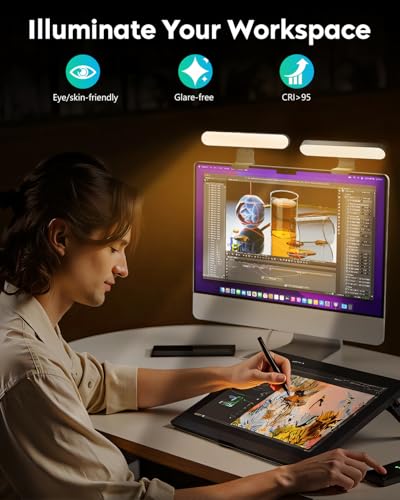 UBeesize Video Conference Lighting, Streaming Light with Stand, 2-Pack