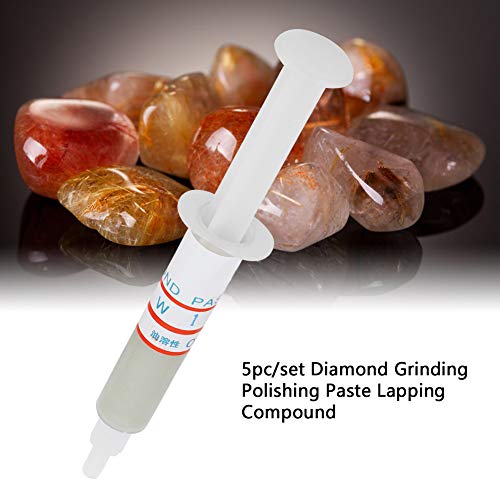 Diamond Abrasive Paste 5-Piece Set Diamond Grinding Polishing Paste Lapping W0.5-W40 320~10000 (W0.5), Polishing Agent (W1 (8000 Mesh Mirror Polishing)) W1 (8000 mesh Mirror Polishing)