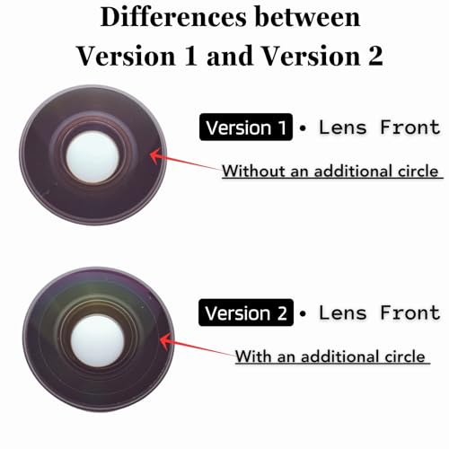 [1 Pcs] Camera Lens Glass Replacement for Insta360 X4, 360° Lens Repair Part with Mounting Ring, Compatible with Insta 360 X4 Action Camera Accessories (Version 1) For X4 (Version 1)