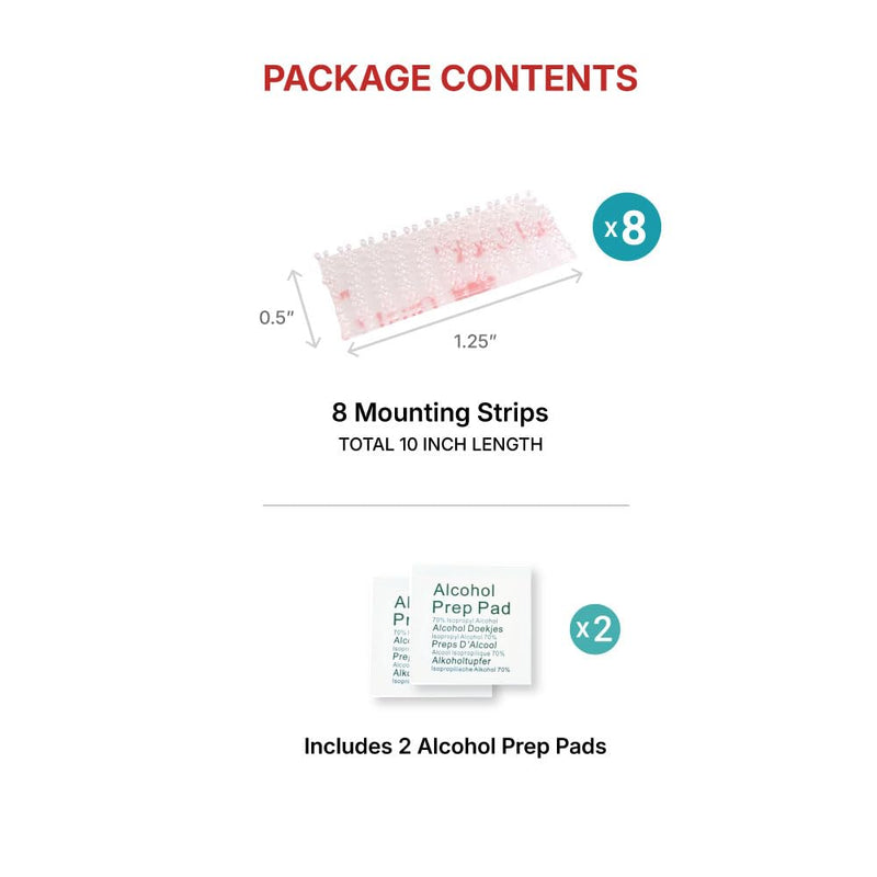 AUTOBOXCLUB Heavy Duty EZ Pass Mounting Strips with Adhesive/Ipass Compatible/Works with EZ Pass Holder/Easy Installation and Removal - 8pcs (4sets) with Prep Pads 8