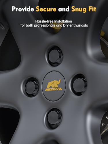 MIKKUPPA black 10x1.25 flat seat lug nuts, 16-pack with 14mm hex for ATV and UTV wheels