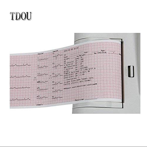 [Australia - AusPower] - TDOU Thermal paper Roll ECG Paper 110mm*20M for CE Marked Digital 12 Leads 3/6 Channel ECG Machine ECG600G Insulation Paper 