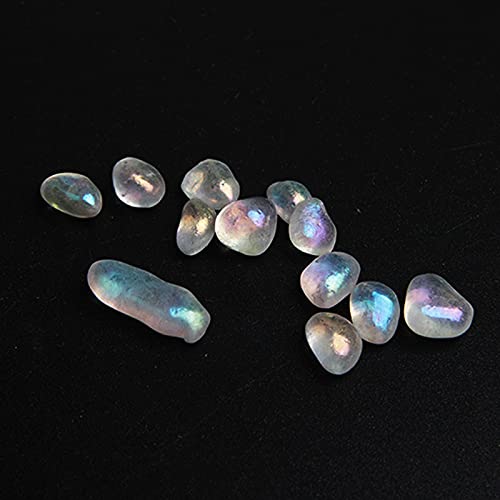 Acxico 1Pcs 100g Tumbled Bulk Beautiful White Moonstone Stone Crystal Reiki Healing
