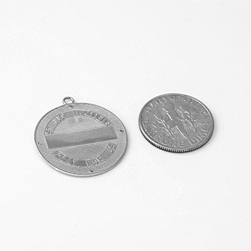 .925 Sterling Silver Saint Jude Thaddeus CZ Round Medal Pendant Necklace (Medium), 16"