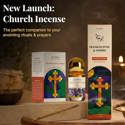 Aromafume Frankincense & Myrrh Anointing Oil, 9ml, Christian Gifts 0.3 Fl Oz (Pack of 1)