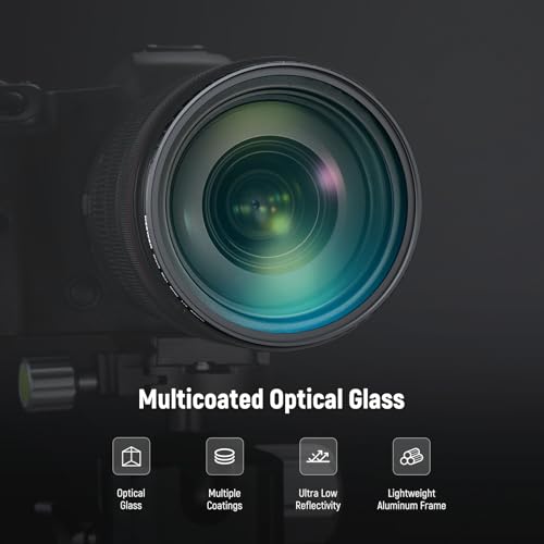 NEEWER 77mm Variable ND (2-32) + CPL + 1/4 Black Diffusion Filter for Mist Cinematic Effect (3 Pack), Camera Lens Filter Photography Accessories with AR/AF Coatings, Case & Cleaning Cloth