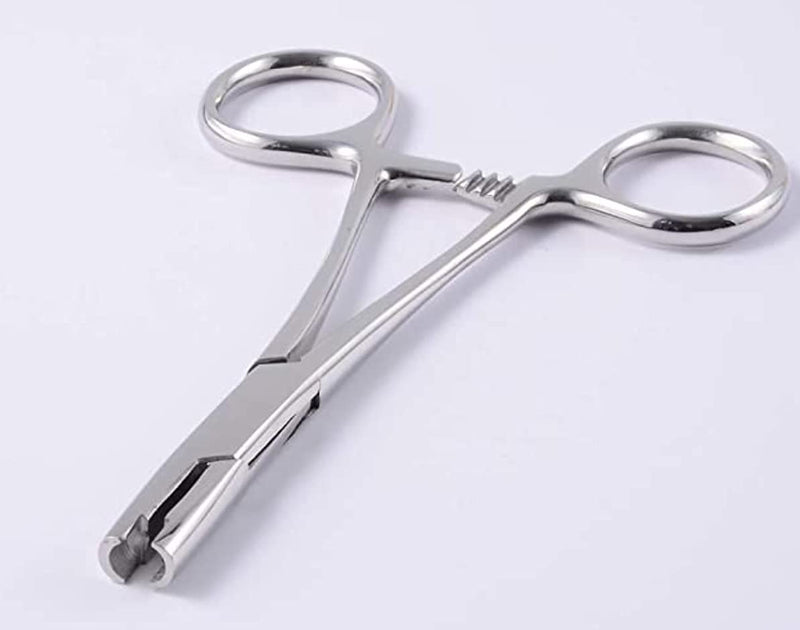 [Australia - AusPower] - 3mm Micro Dermal Anchor Tube Insertion Hemostat Forceps 5.5" Body Piercing Tool Supplies 