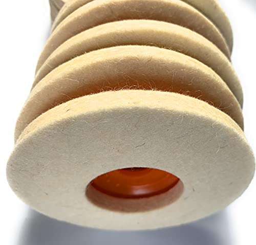 SIGNI wool felt disc polishing buffing wheel felt pads for angle grinder, 4.5 inch, 10 pack