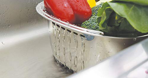Stainless Steel Dishpan Basin Dish Washing Bowl Bucket Basket Portable Tub Rack (Rounded Rectangle)