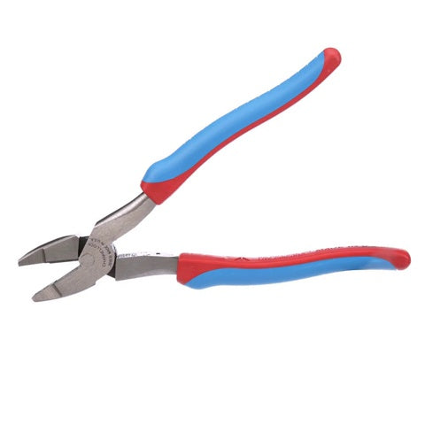 Channellock 369CB 9.5-inch lineman's side-cutting pliers with hi-leverage round nose and blue handles