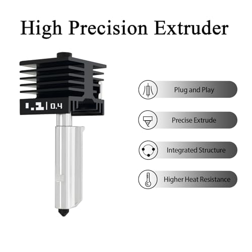 HzdaDeve 4 Pack 0.2MM 0.4MM Hotend for Bambu X2D/P2S/H2S/H2D/A1/A1 Mini Combo Nozzle Print Head Hot End Kit Extruder Removable Hardened Steel Nozzle Silicone Cover Heater Sink for Bambu Lab 3D Printer 4PK