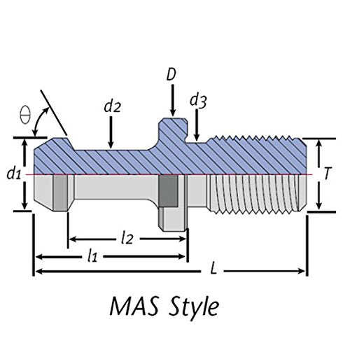[Australia - AusPower] - Techniks CAT40 Pull Stud/Retention Knob for Haas MAS-I 45° 
