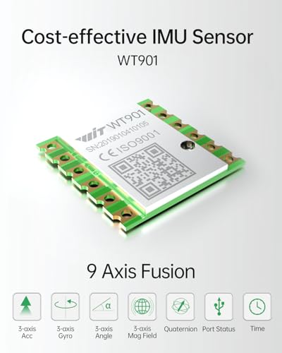 [9-Axis IMU Module] WT901 MPU9250 Module, 3-axis Accelerometer+Gyroscope +Magnetometer+Inclinometer, AHRS Acceleration Sensors Digital Compass IIC/TTL