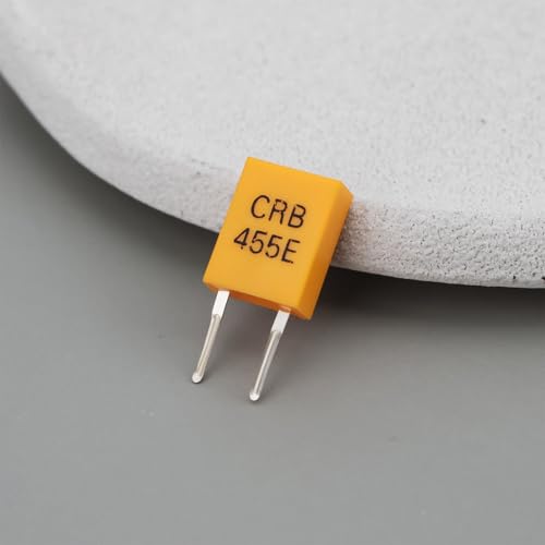 ECSiNG 10pcs Direct Plug-in 2-Pin Ceramic Quartz Resonators CRB455E 455kHz Suitable for Radios and Wireless Receiver Modules