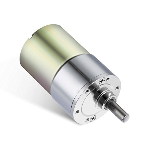 DC 12V 1000RPM Gear Motor High Torque Electric Micro Speed Reduction Geared Motor Eccentric Output Shaft 37mm Diameter Gearbox 1000 RPM 12 Volt