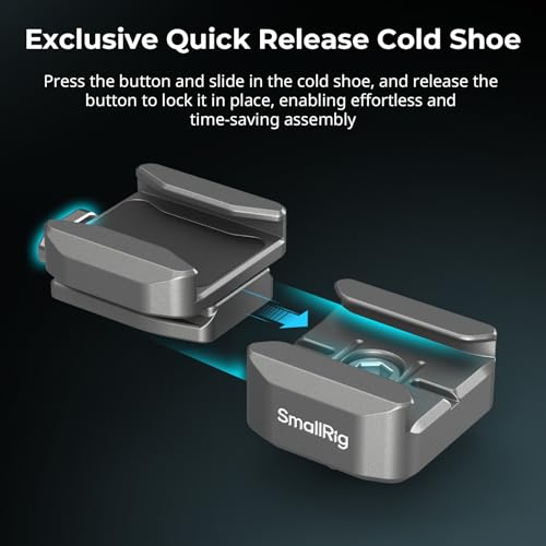 SMALLRIG Vibe P108 Pro RGB Video Light and HawkLock H18 Quick Release Support with Cold Shoe