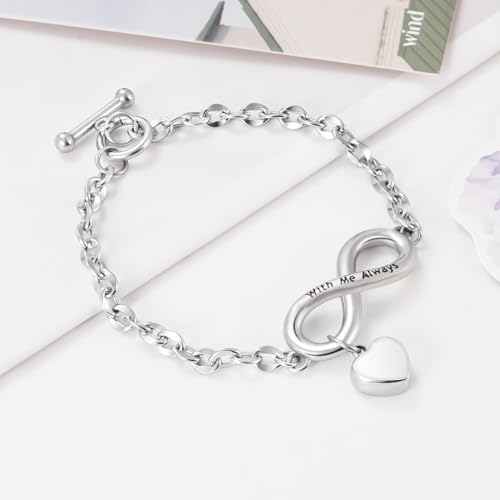XIUDA Cremation Necklace Urn Bracelet for Ashes Memorial Cremation Jewelry