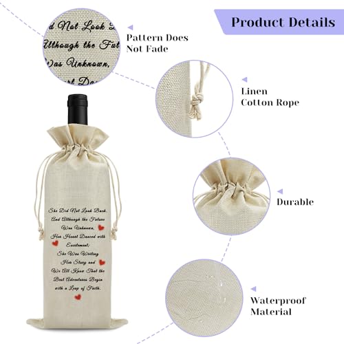 Christian Inspirational Gift for Girls Women Daughter Wine Gift Bags Religious Gift Birthday Gift for Friend Wine Bottle Bag Inspirational Spiritual Baptism Gift Wine Bottle Bag Bible Verse Faith Gift
