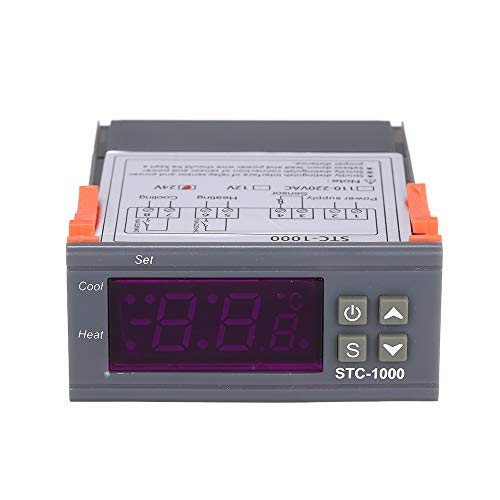 Kavolet STC-1000 Digital Temperature Controller, Thermostat 24 V with Probe Heating, Cooling, Celsius Thermostat with Sensor