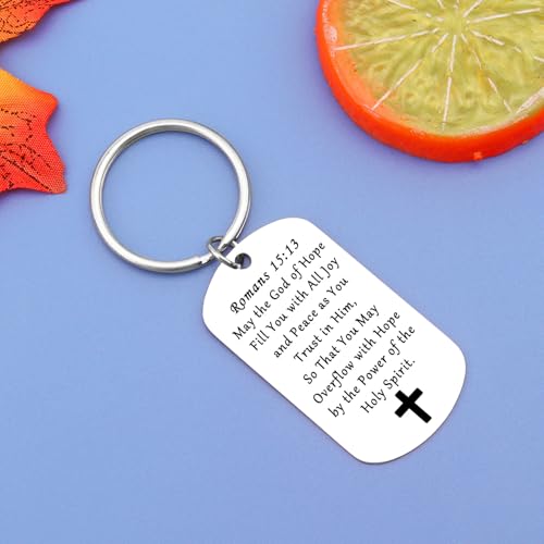 24PCS Christian Gifts for Women Keychain Christian Bible Keychains Motivational Gifts for Female Friends Women Men Religious Souvenir for Friends Faith Keychain Easter Birthday Present