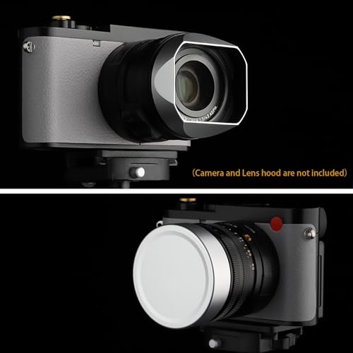 Haoge Metal Front Lens Cap Cover for Leica Q3 43 Q3 Q2 Q Type 116 q Type116 Digital Camera Accessories Silver Sliver