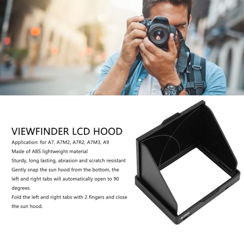 LCD Sun Shade Sun Hood,3'' Screen Hood Sun Hood Sunshade Folding Camera LCD Viewfinder Screen Protector Hood for A7 A7M2 A7R2 A7M3 A9