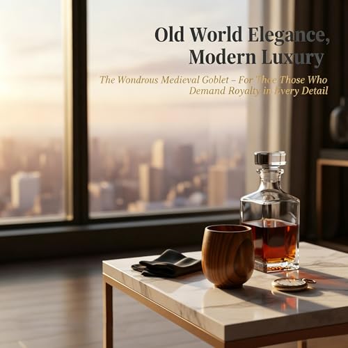 Wooden Whiskey Glasses Set of 2, Handmade Old Fashioned Bourbon Drinking Glass, Great Bourbon Whiskey Gifts for Men, Dad, or Brother, Father's Day, Birthday Gifts(10oz)