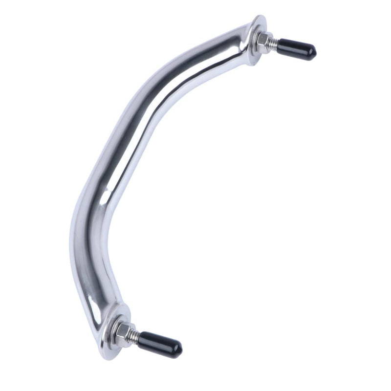 2PCS Boat Marine Grab Handle Polished Stainless Heavy Duty Round Tube Handrail with Flange & Stud - 8-1/4" Long