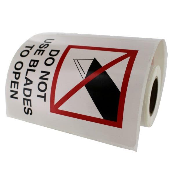 Do Not Use Blades to Open Labels