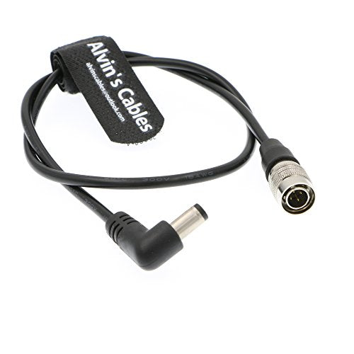 Alvin's Cables DC to Hirose 4 Pin Male Power Cable for Sound Devices 633| 644| 688 Zoom F8 Blackmagic Cinema Camera 4K 45CM|18inches straight 4 pin