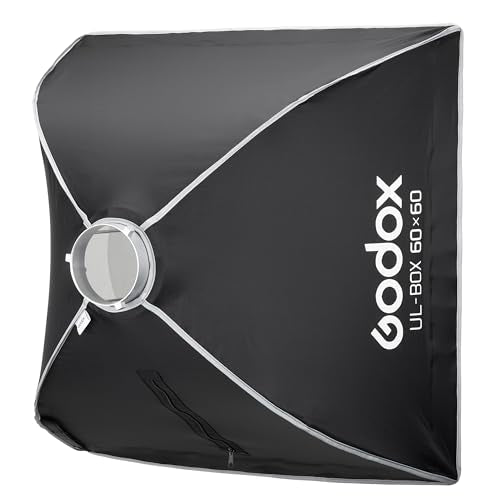 Godox 24"x24" Foldable Square Softbox, Quick Release Strip Soft Box 24"x24"