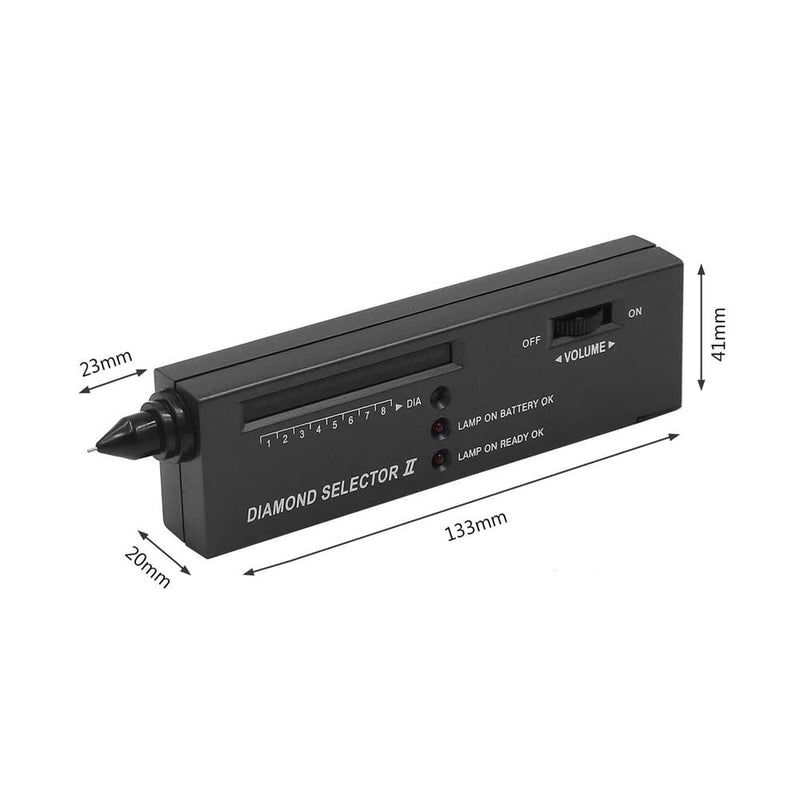 [Australia - AusPower] - Hsthe Sea Thermal Conductivity Tester Diamond Pen, Portable Hardness Identifier, Diamond Hardness Pen with 30x LED Magnifier, Precision Jewelry Testing Tools for Gems and Diamonds 