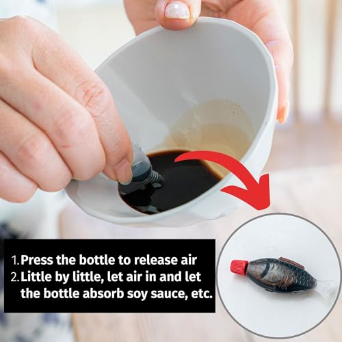 Japanese Soy Sauce Fish-shaped Bottles Tarebin 4ml 200pcs, Made in Japan for Bento Box, Mini Disposable Bottles, Kitchen, Seasoning, Dressing, Sauce