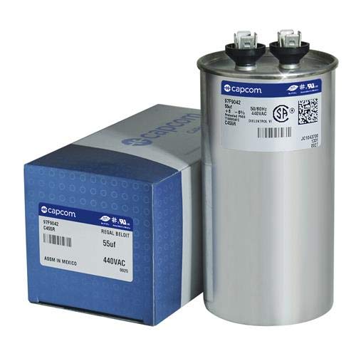 97F9042 55 uf MFD 440 Volt VAC - Replacement Round Run Capacitor