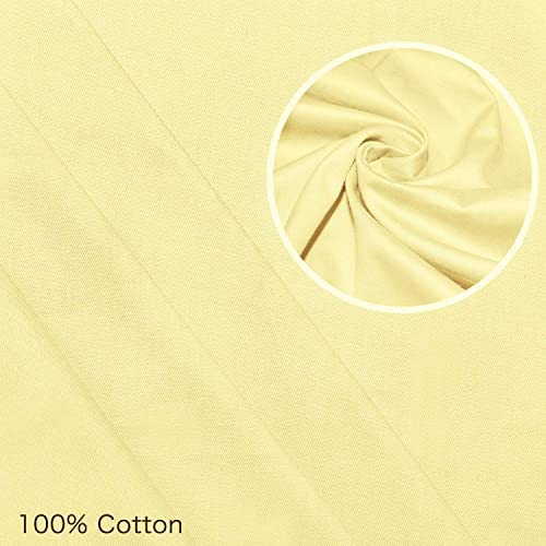 YEMYHOM 100% Cotton Weighted Blanket Cover 60"x80", Soft Removable Duvet Cover for Heavy Blanket, Machine Washable（Yellow） 60''x80''Duvet Cover Yellow